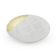 Haku-Komon White Plate - Asanoha