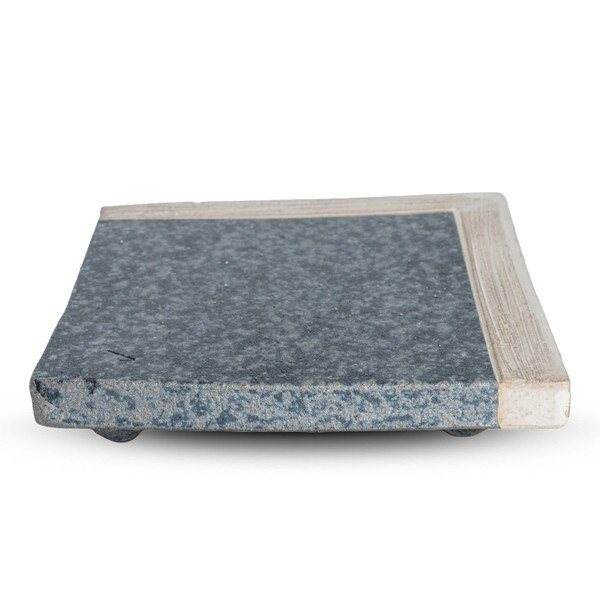 Image of Kokugama Gray White Square Plate 5.5" 1