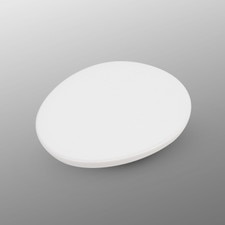 Matte White Flat Oval Plate 5.5"