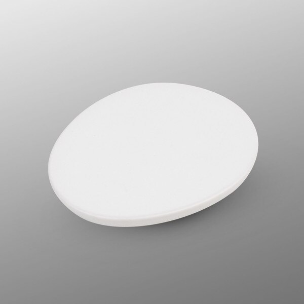 Image of Matte White Flat Oval Plate 5.5" 1