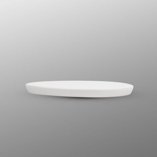 Image of Matte White Flat Oval Plate 5.5" 2