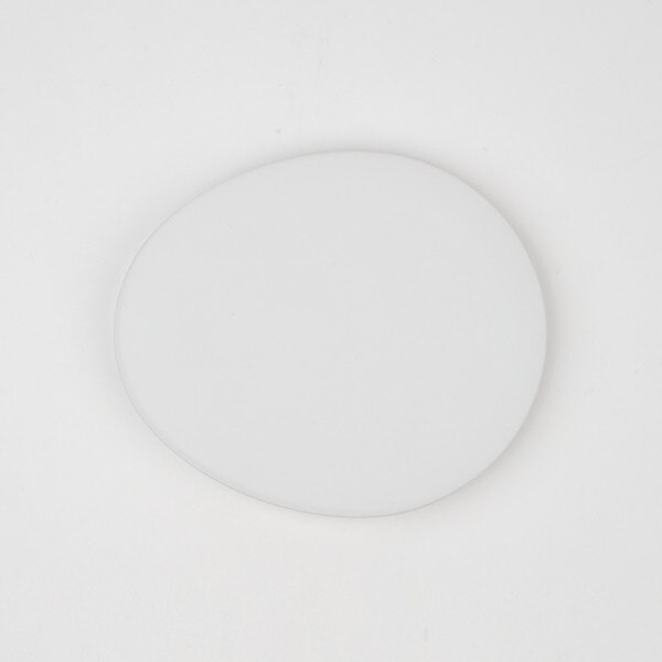 Image of Matte White Flat Oval Plate 5.5" 3