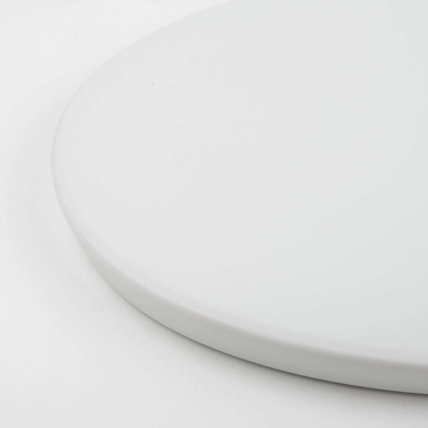 Matte White Flat Oval Plate 5.5