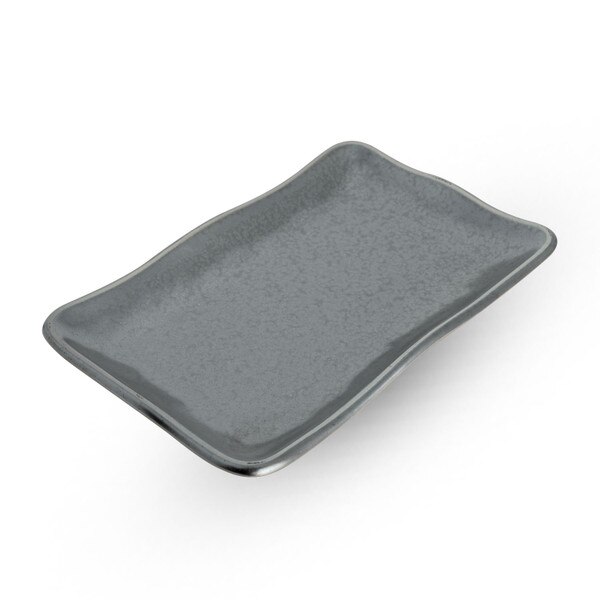 Image of Tessa Black Rectangular Plate 6.75" 1
