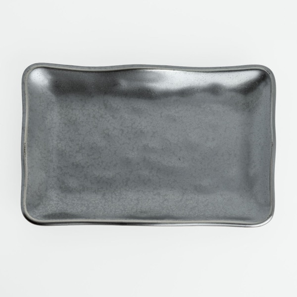 Image of Tessa Black Rectangular Plate 6.75" 3