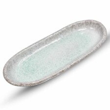 Gray Aobuki Oval Plate 13.75"