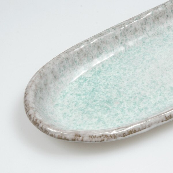 Image of Gray Aobuki Oval Plate 13.75" 4