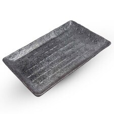 Gray Nanban Rectangular Plate 13"