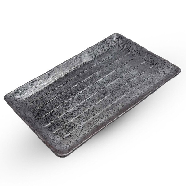 Image of Gray Nanban Rectangular Plate 13" 1