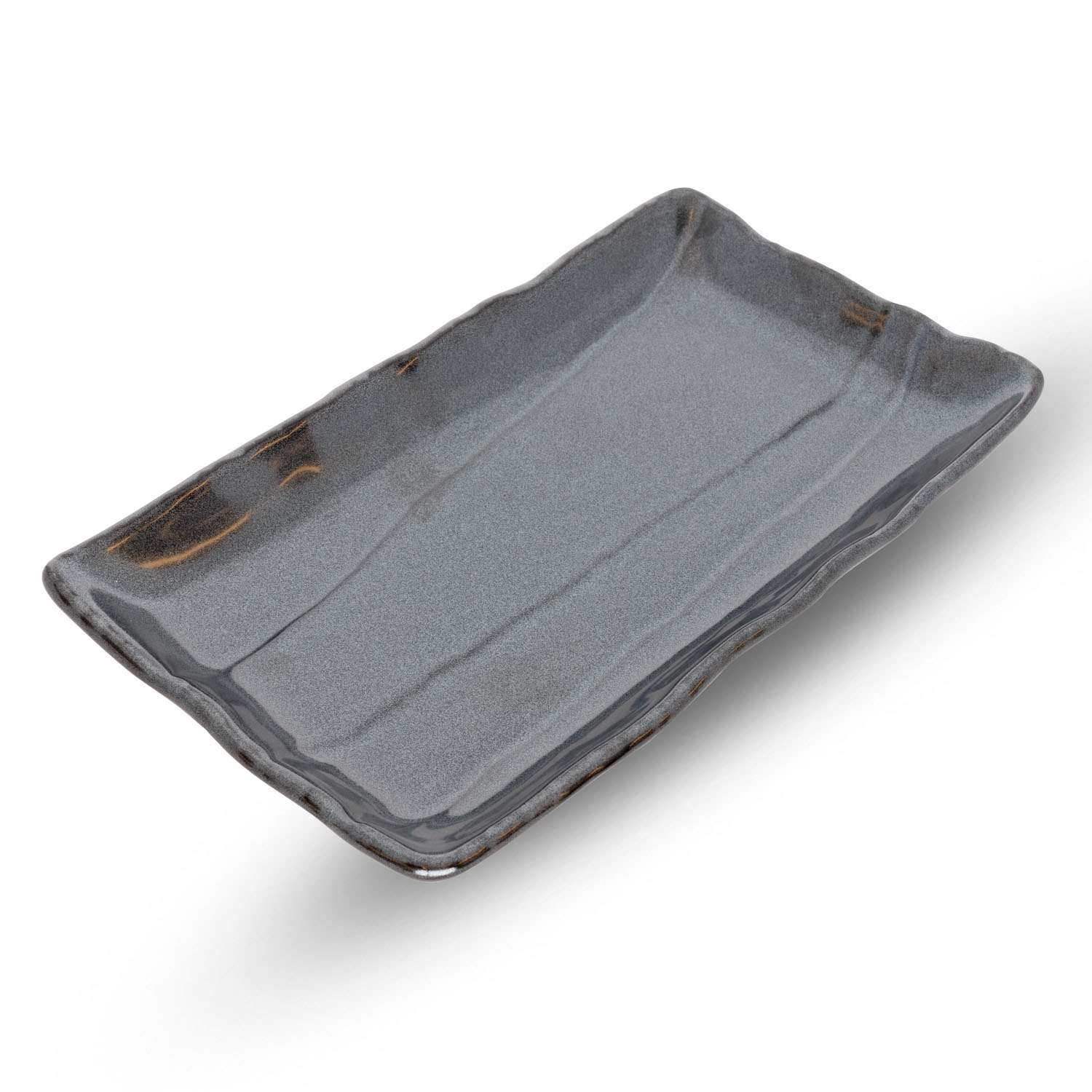 Tessa Black Rectangle Plate 6.75