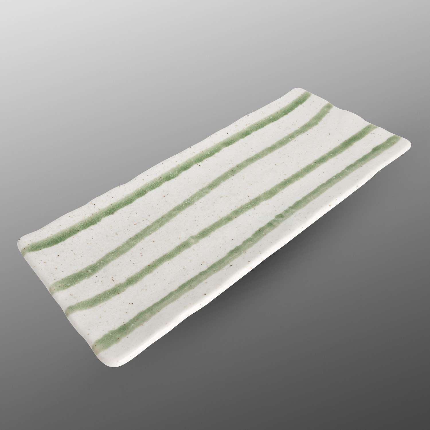 korinページ Pin Striped Rectangular Plate 11.5