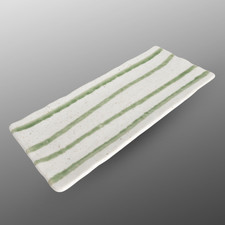 Pin Striped Rectangular Plate 11.5"