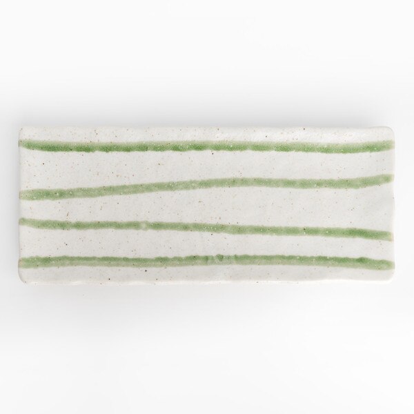 Image of Pin Striped Rectangular Plate 11.5" 3