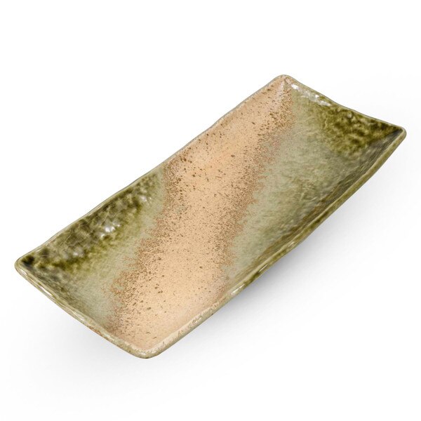 Image of Glossy Green Rectangular Plate 11.25" 1