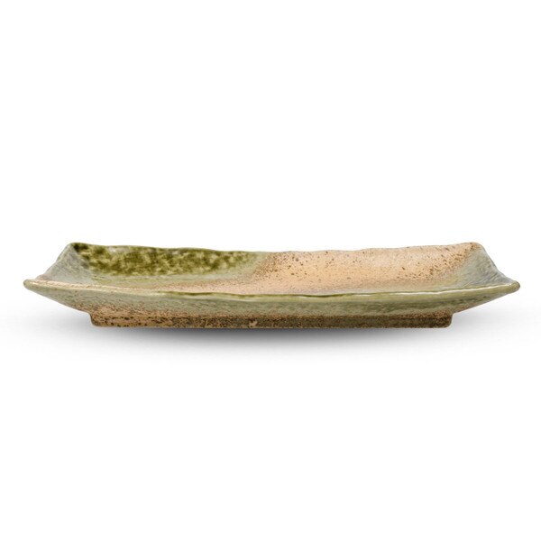 Image of Glossy Green Rectangular Plate 11.25" 2