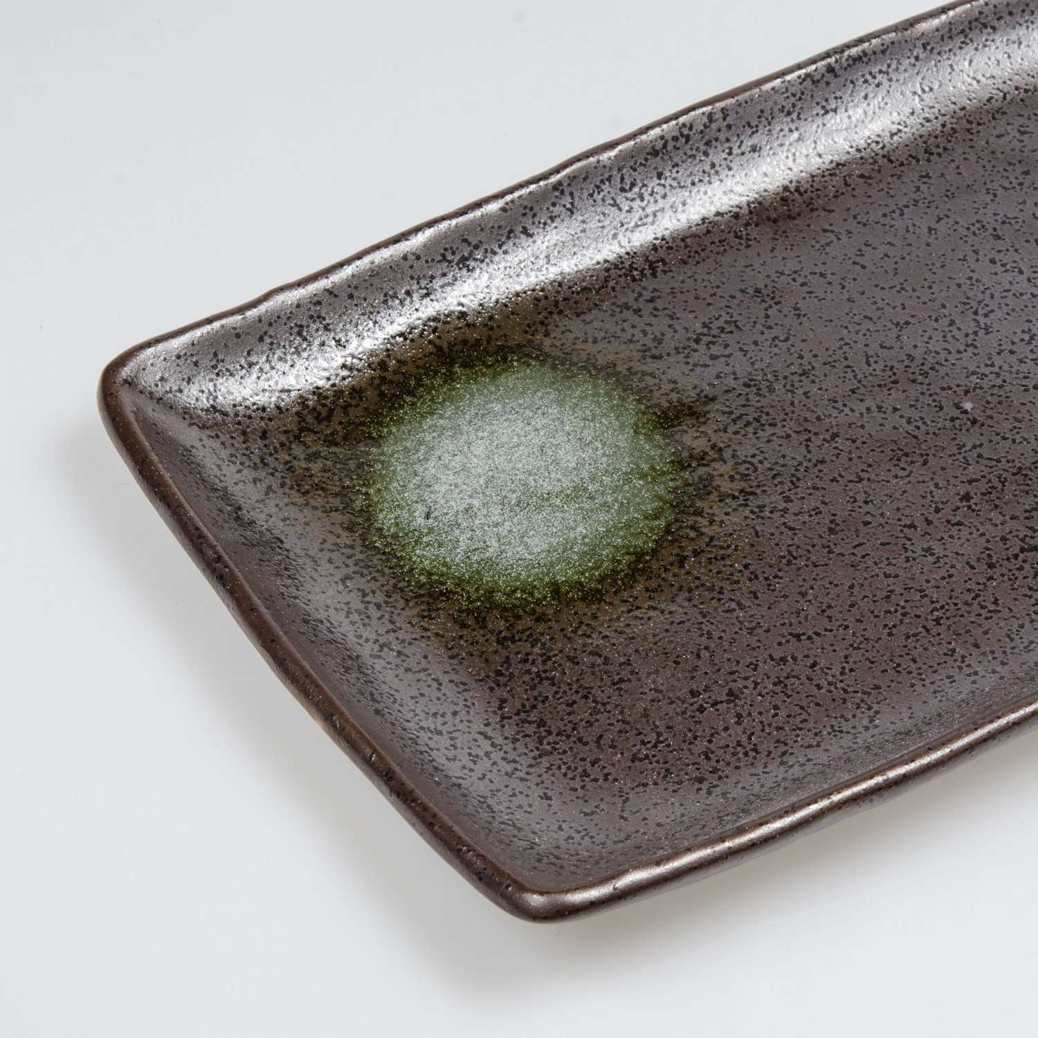 Black and Green Dots Rectangular Plate 13.25