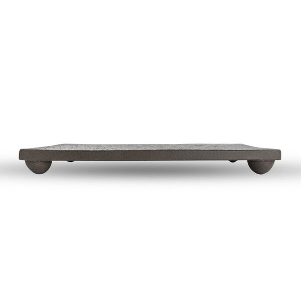 Image of Slate Black Footed Rectangular Plate 8.5" 2