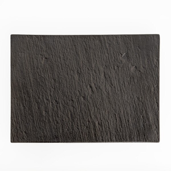 Image of Slate Black Footed Rectangular Plate 8.5" 3