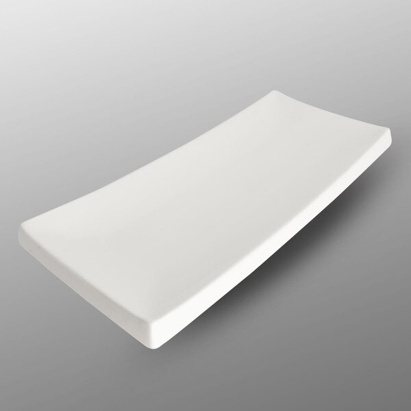 Image of Korin Durable White Raised Rectangular Plate 11" 1
