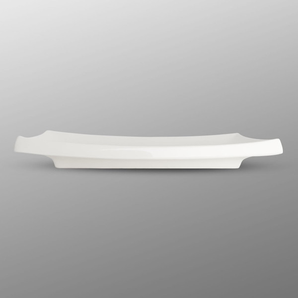 Image of Korin Durable White Raised Rectangular Plate 11" 2