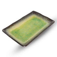 Ariake Green Rectangular Plate 8.25"