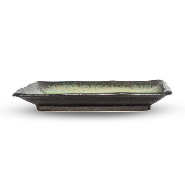 Image of Ariake Green Rectangular Plate 8.25" 2