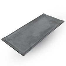 Tessa Black Rectangular Plate 11"