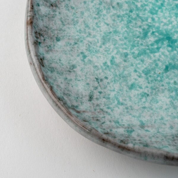 Image of Gray Aobuki Oval Plate 6.75" 4