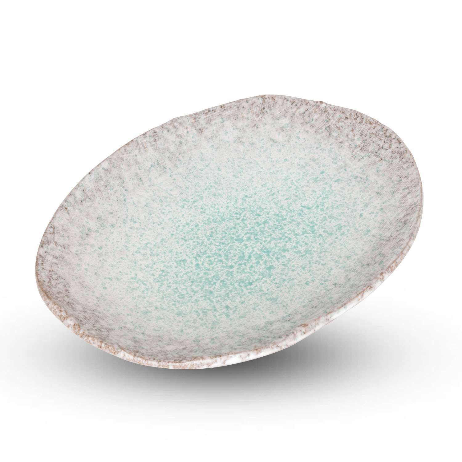 Gray Aobuki Oval Plate 9.25