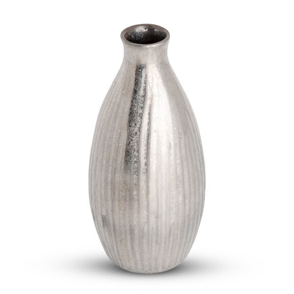 Image of Kuro Yuzu Silver Sake Bottle 8 oz 1