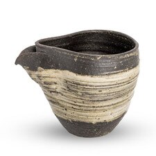 Haihake Gray Brushstroke Abstract Sake Carafe 9 oz