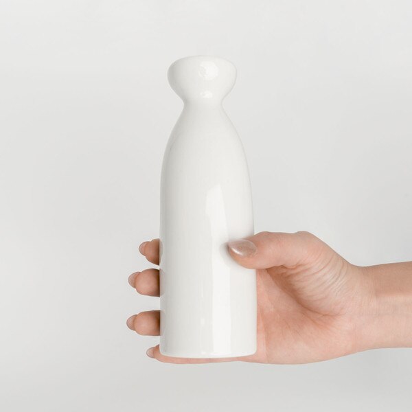Image of Korin Durable White Sake Bottle 8 oz 3