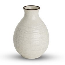 Beige Textured Sake Bottle 8 oz