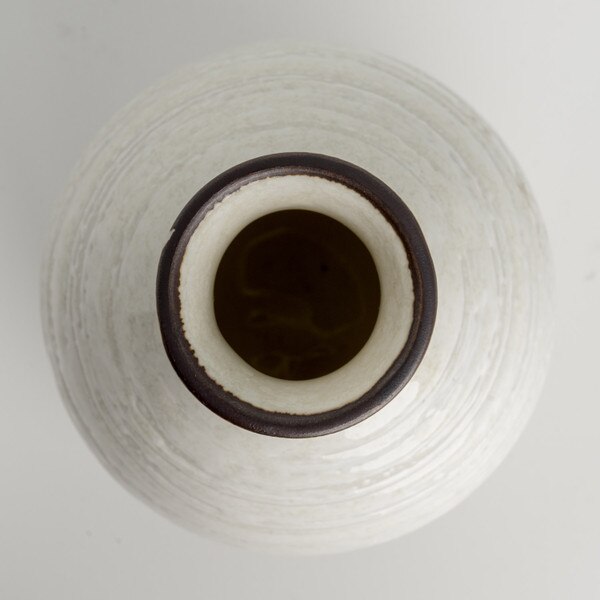 Image of Beige Textured Sake Bottle 8 oz 2