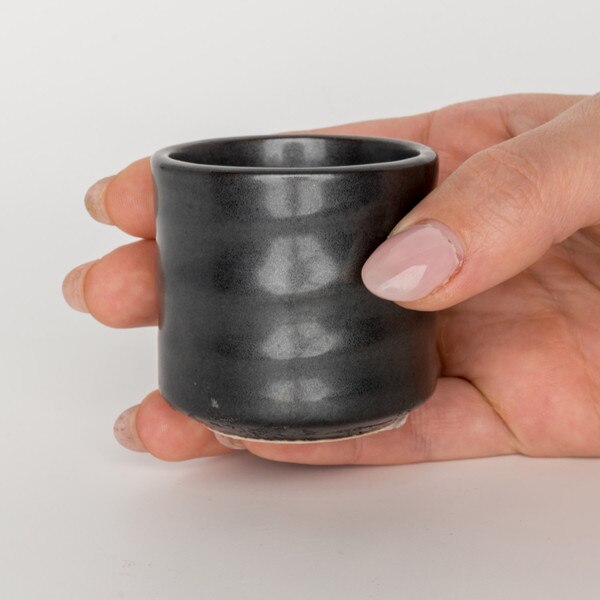 Image of Tessa Black Guinomi Swirl Sake Cup 3