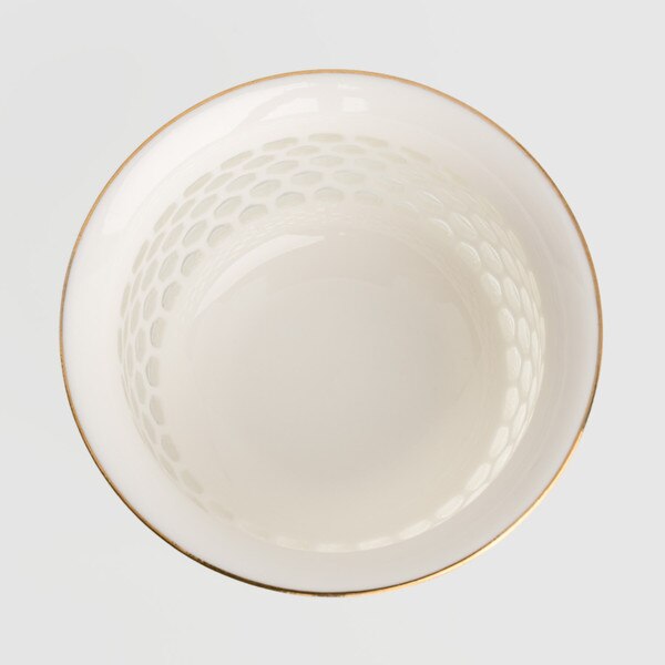 Image of Hotaru White Gold Trim Sake Cup 2