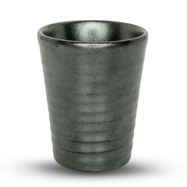 Image of Tessa Black Spiral Sake Cup 1
