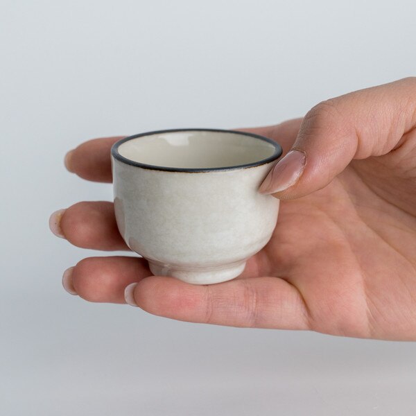 Image of Beige Textured Sake Cup 3