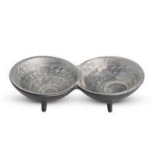 Shusetsu Silver 2 Divided Sauce Dish