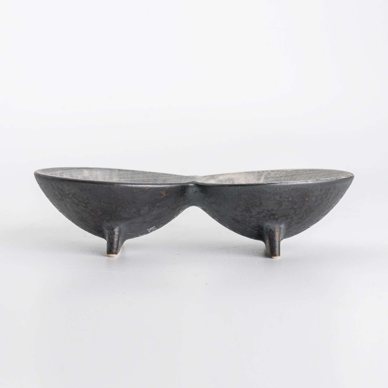 Shusetsu Silver 2 Divided Sauce Dish | KORIN