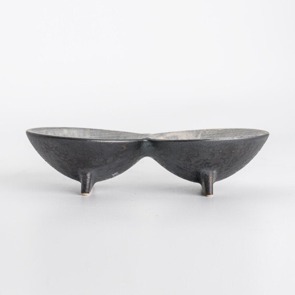Image of Shusetsu Silver 2 Divided Sauce Dish 2