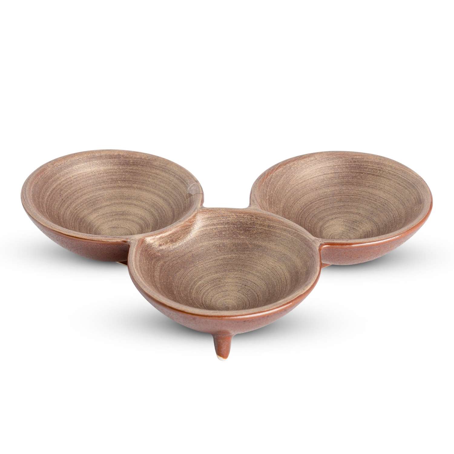 Shusetsu Gold 3 Divided Sauce Dish | KORIN