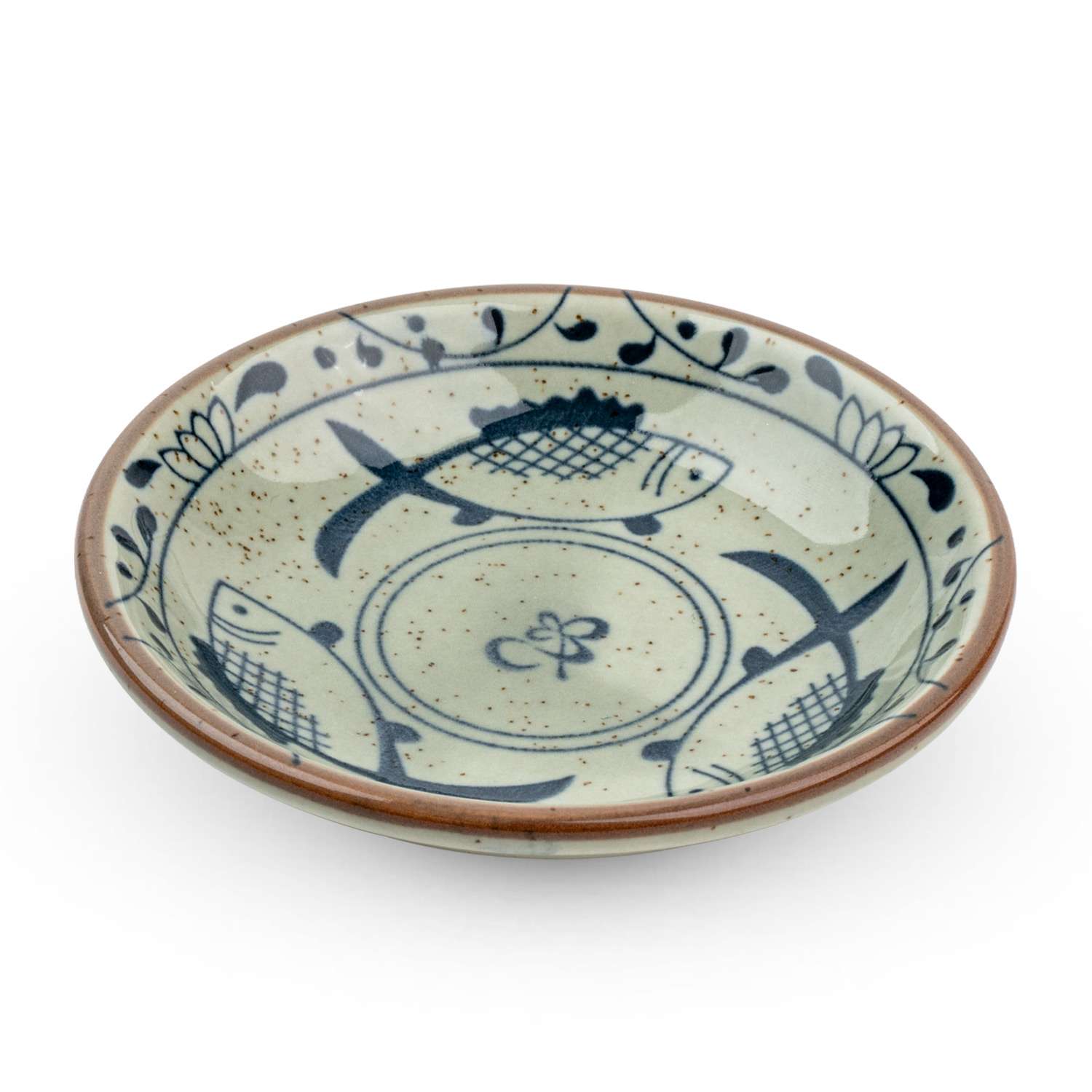 Mashiko Sakana Round Sauce Dish | KORIN