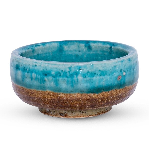 Image of Turquoise Blue Round Sauce Dish 2