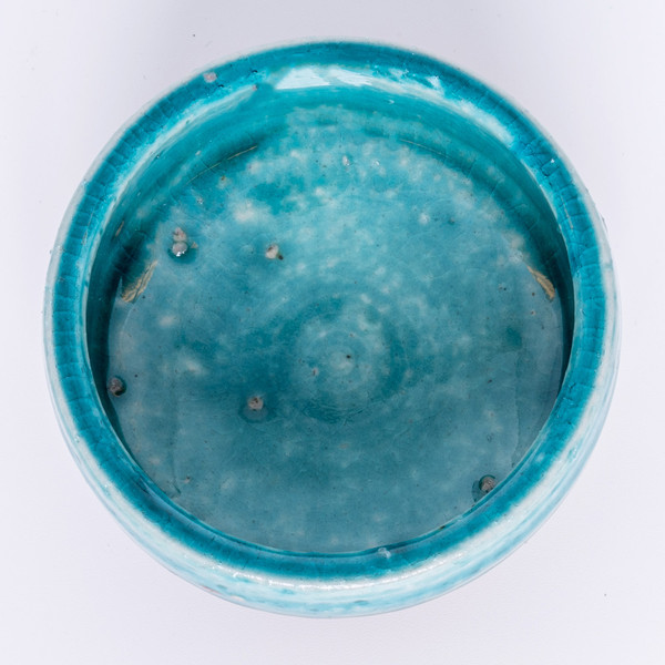 Image of Turquoise Blue Round Sauce Dish 3