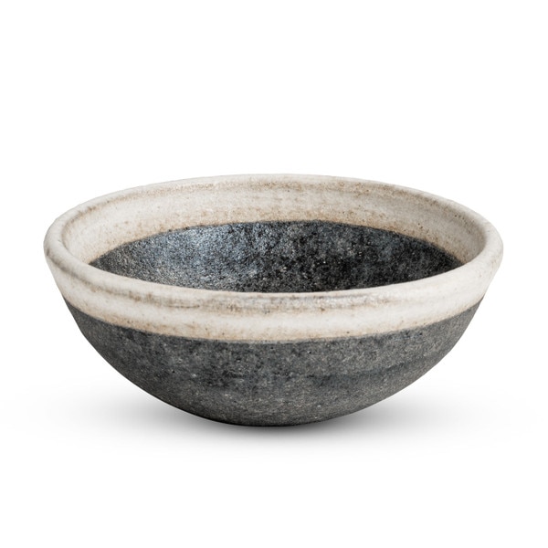 Image of Kokugama Gray White Ring Round Sauce Dish 1