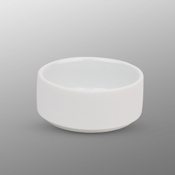 Image of Matte White Sauce Dish 1 oz 1