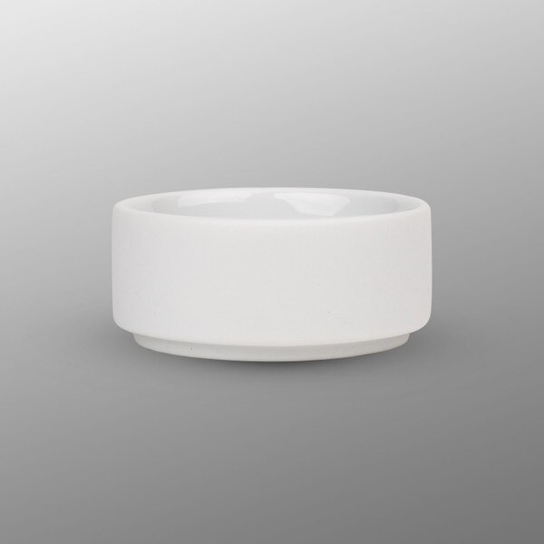 Image of Matte White Sauce Dish 1 oz 2