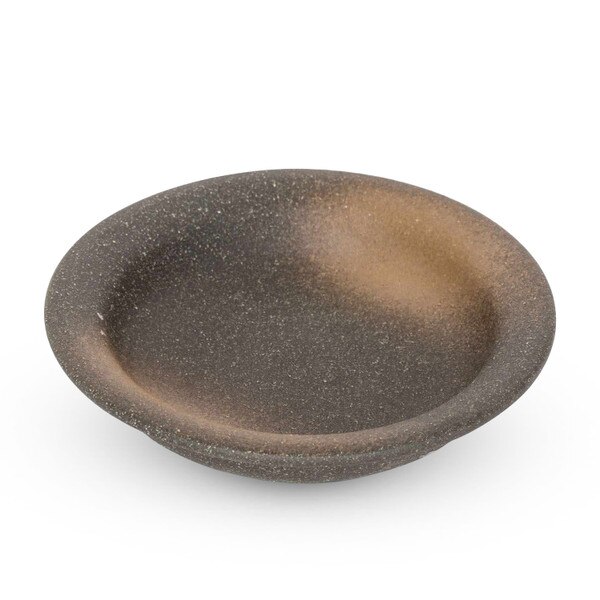 Image of Bizen Black Round Sauce Dish 1