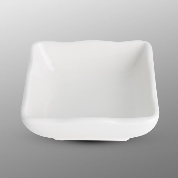 Image of Korin Durable White Square Sauce Dish 1